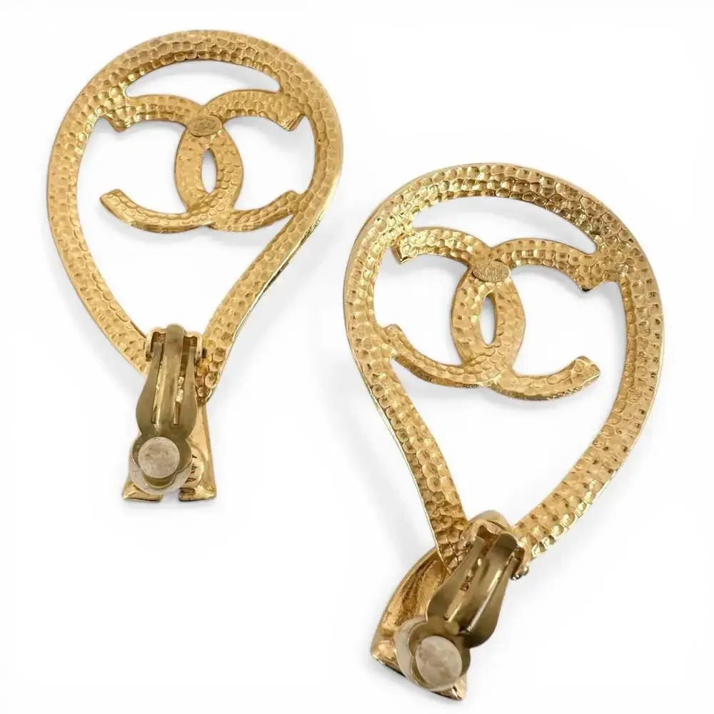 Chanel Cc Logo Clip-On Earrings Metal #266497C12B